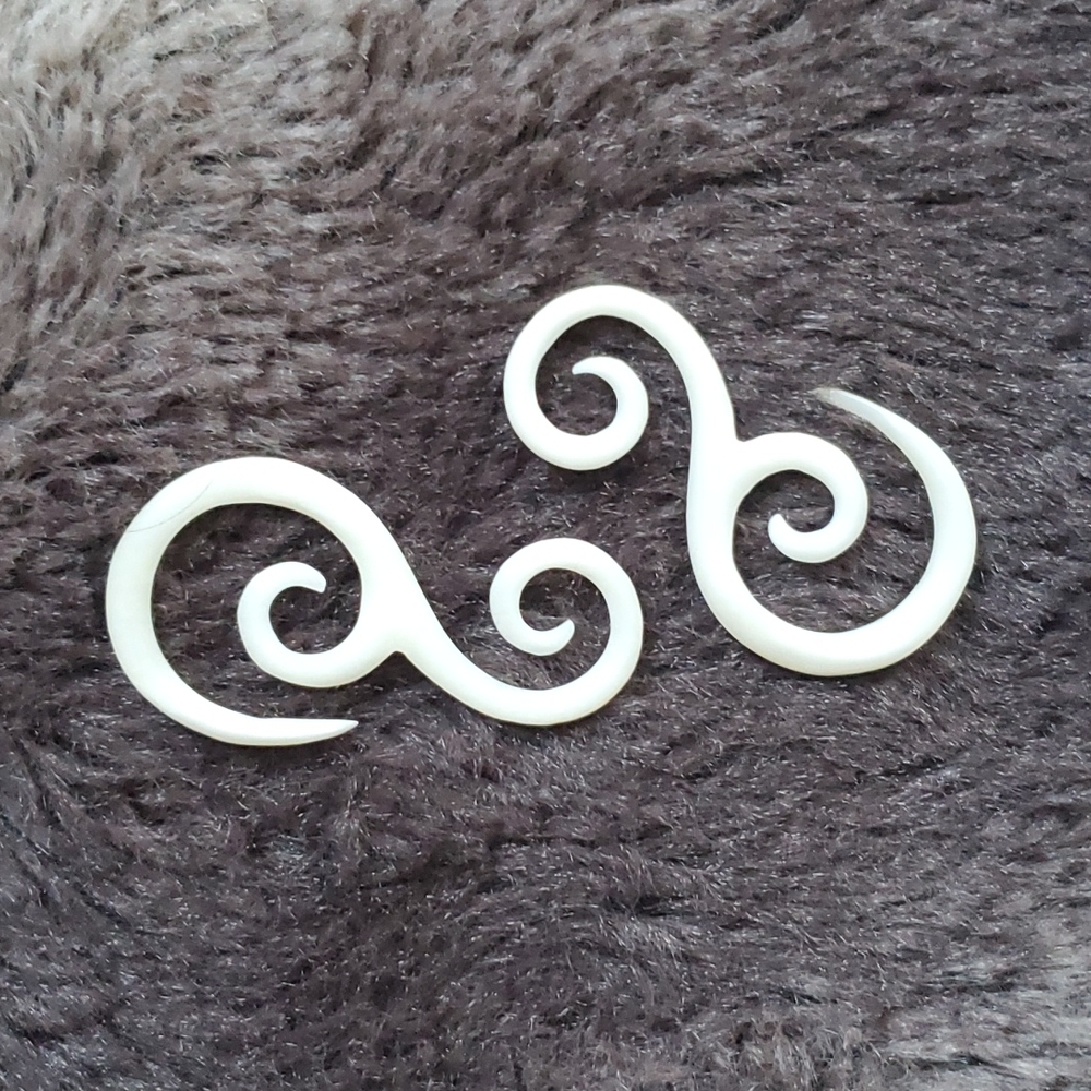 Tribal Bone Earrings 6 Gauge